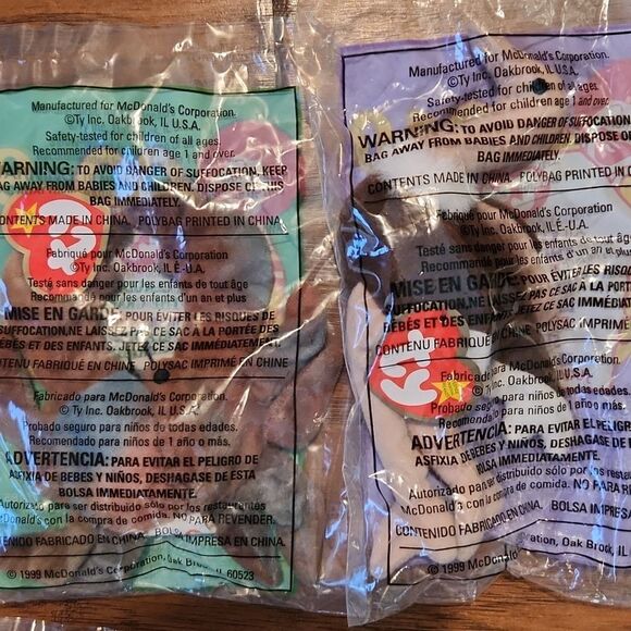 Bundle of 6 unopened McDonalds happy meal teanie beanie babies from 1999 - Picture 4 of 5